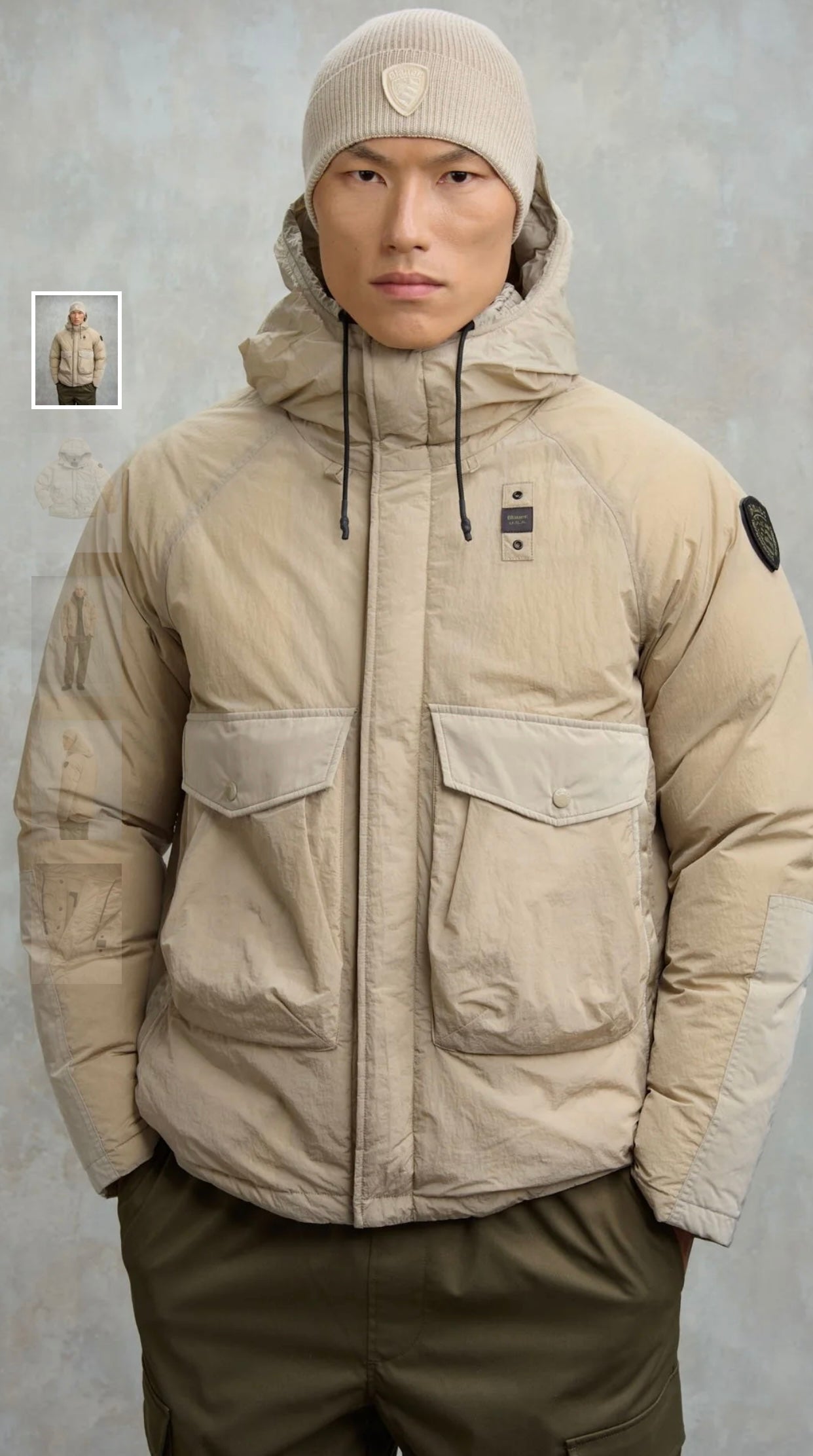 Giacca in nylon con pieghe Bantry