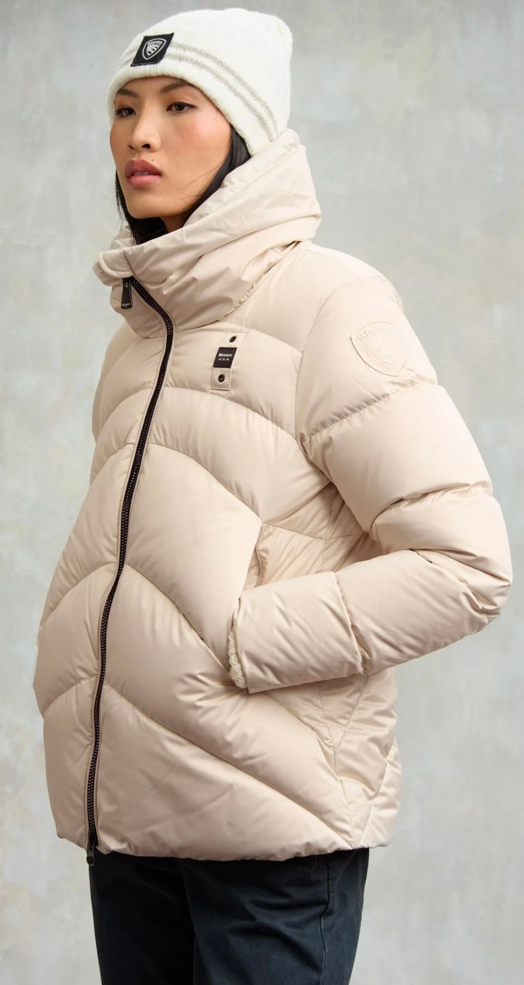 Piumino con collo ampio Maryland