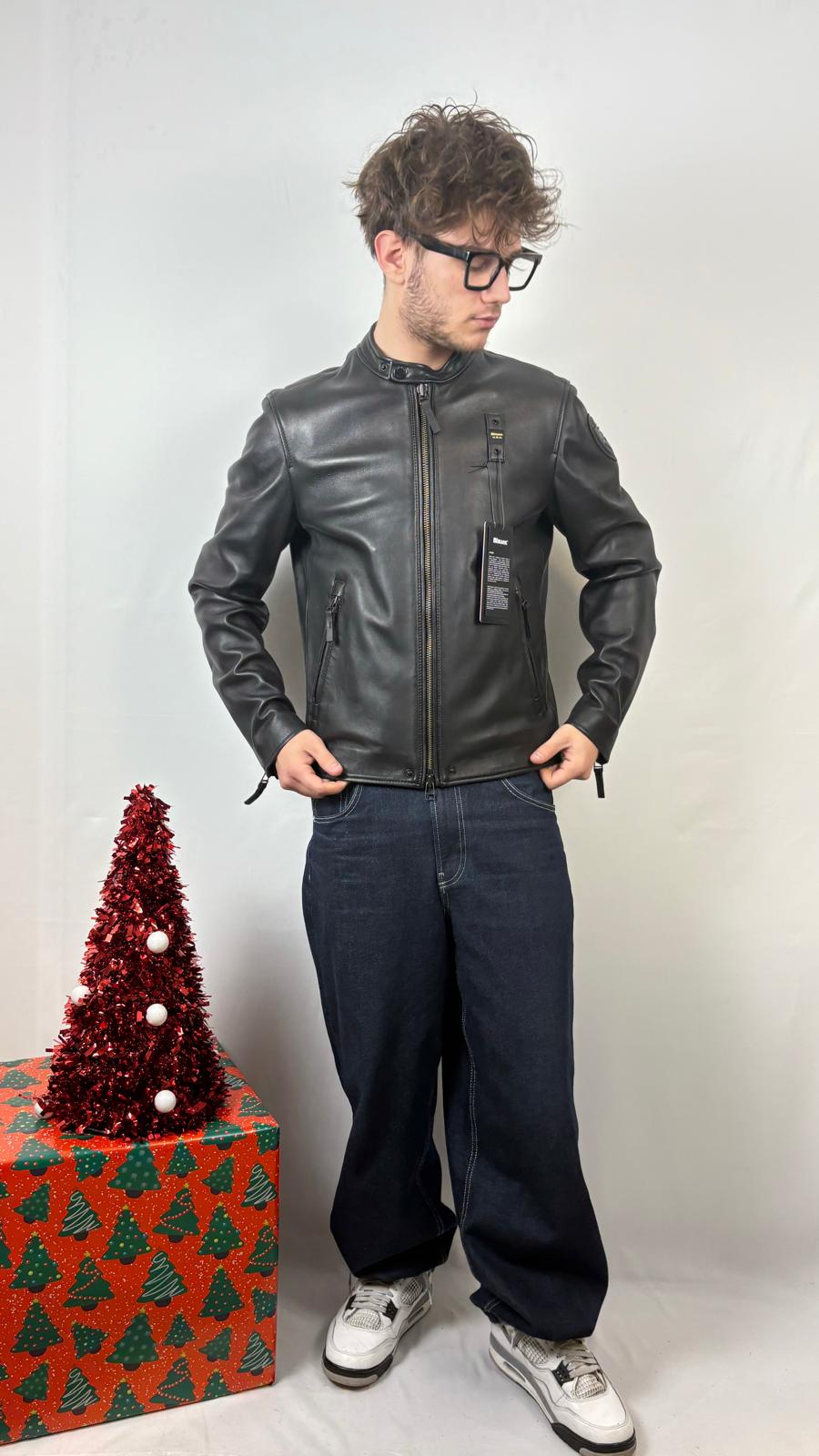 Giubbetto in pelle foderato Ripley Blauer