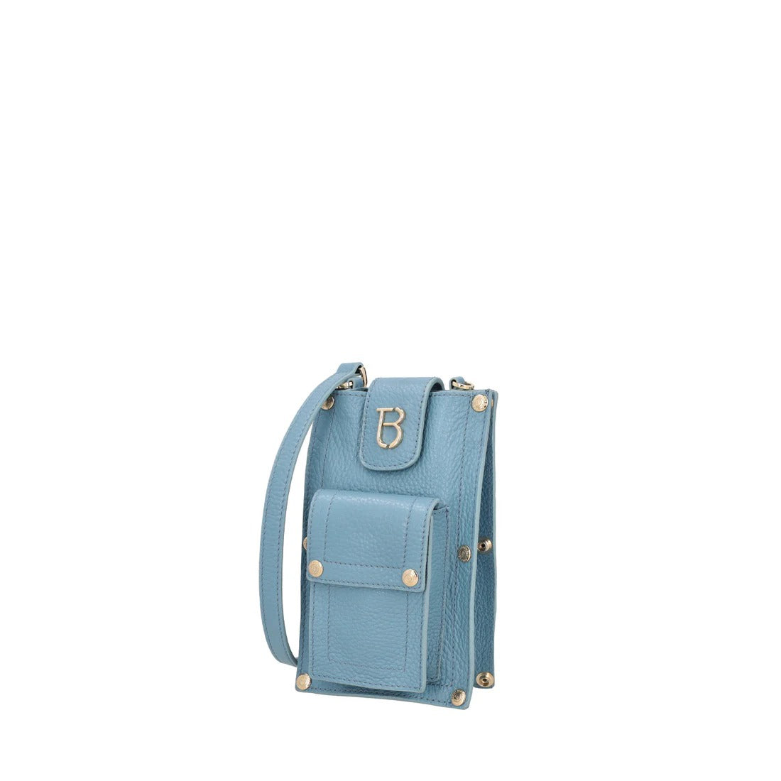 Portacellulare in pelle Elodie con tracolla colore azzurro Tosca Blu