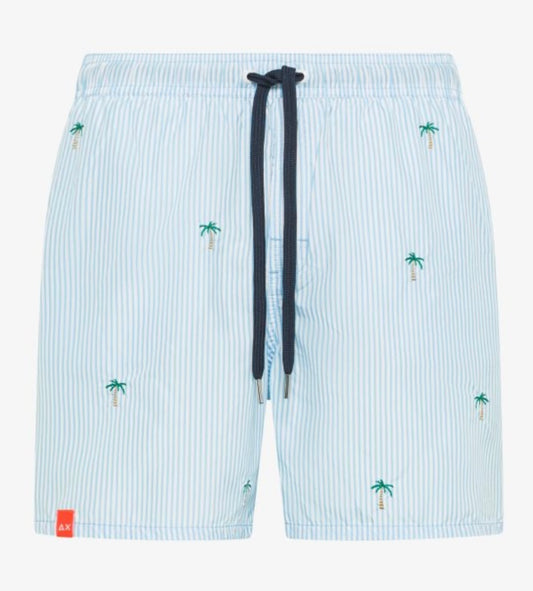 Costume a righe con ricami azzurro/bianco Sun68