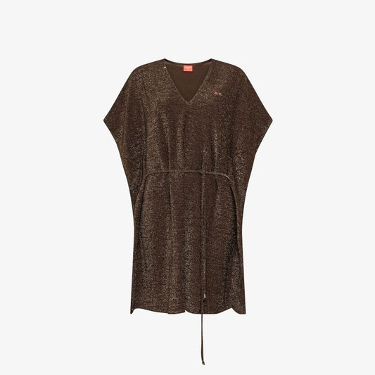 Caftano in lurex marrone cacao Sun68