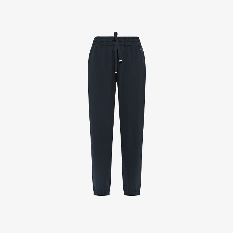 Pantaloni in piquet di cotone blu navy Sun68