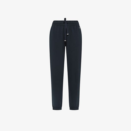 Pantaloni in piquet di cotone blu navy Sun68
