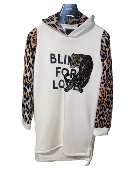 Abito Felpa Cedilla “Blind for love tiger”