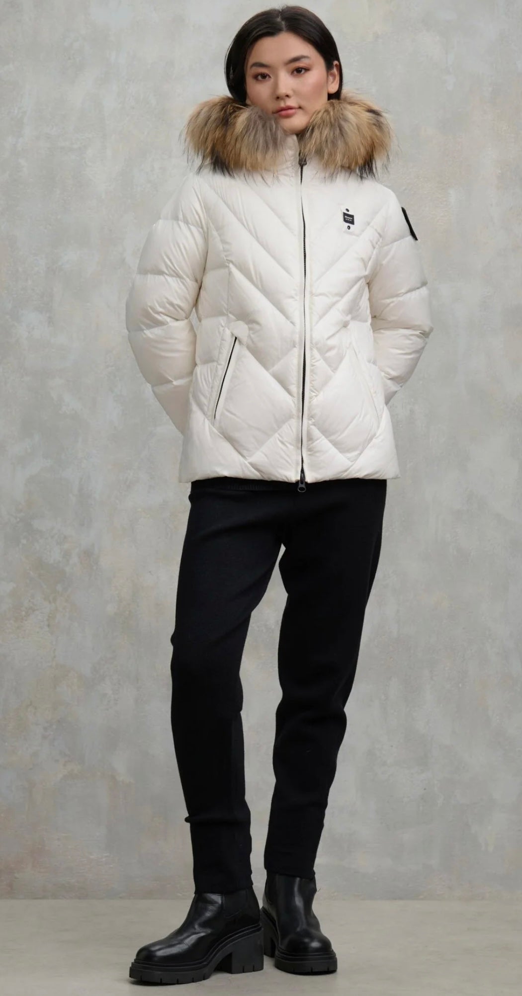 Piumino a linee geometriche Alicia