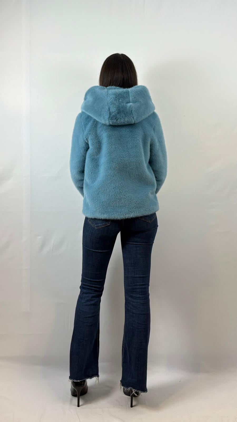 Ecopelliccia con cappuccio Censured