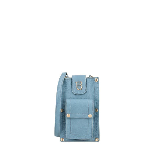 Portacellulare in pelle Elodie con tracolla colore azzurro Tosca Blu