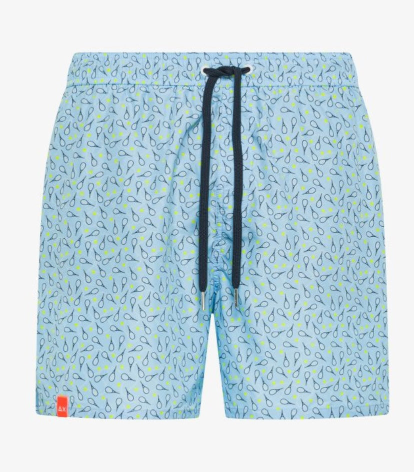 Costume con stampe azzurro Sun68
