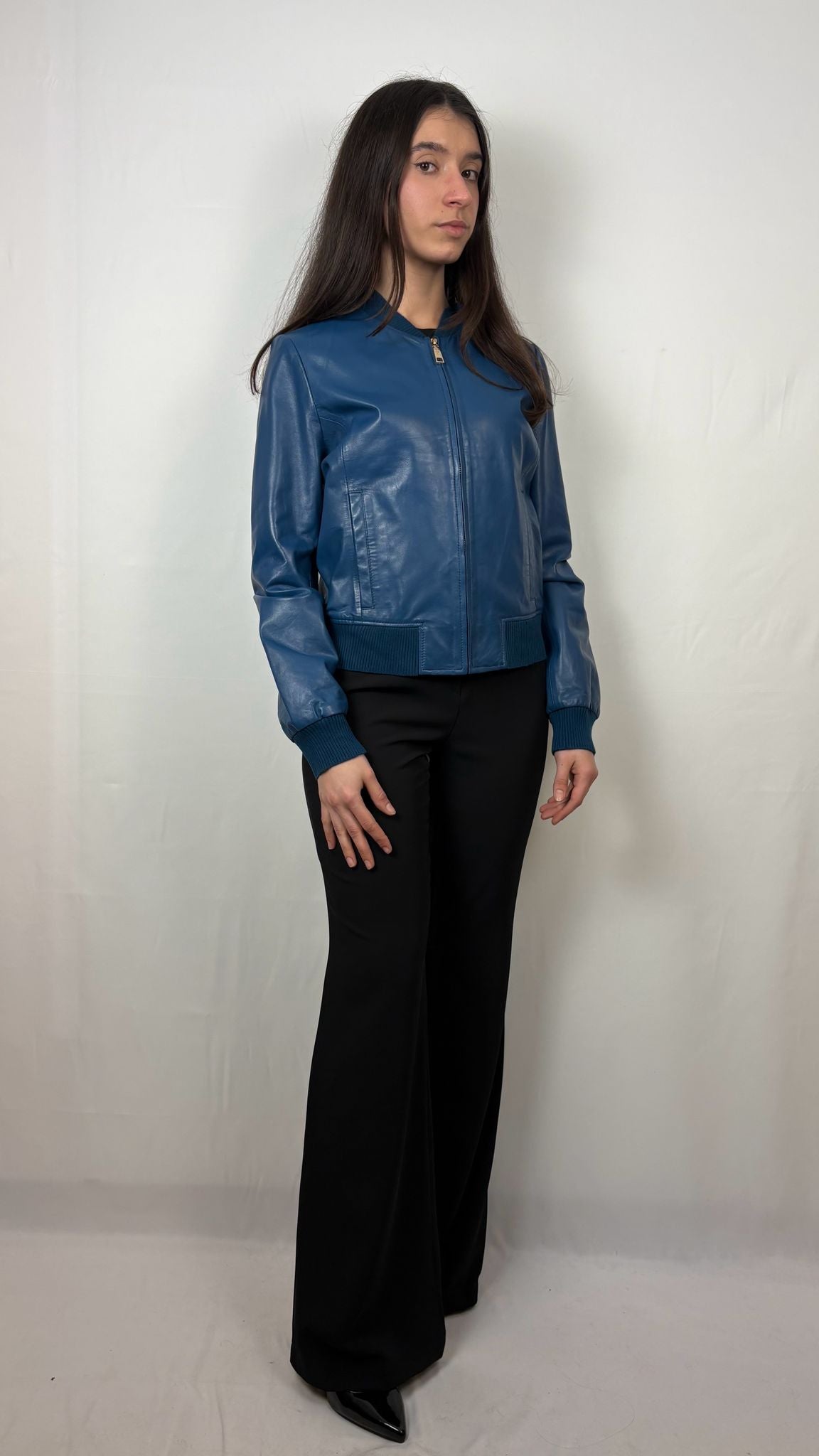 Capospalla in pelle Tosca Blu