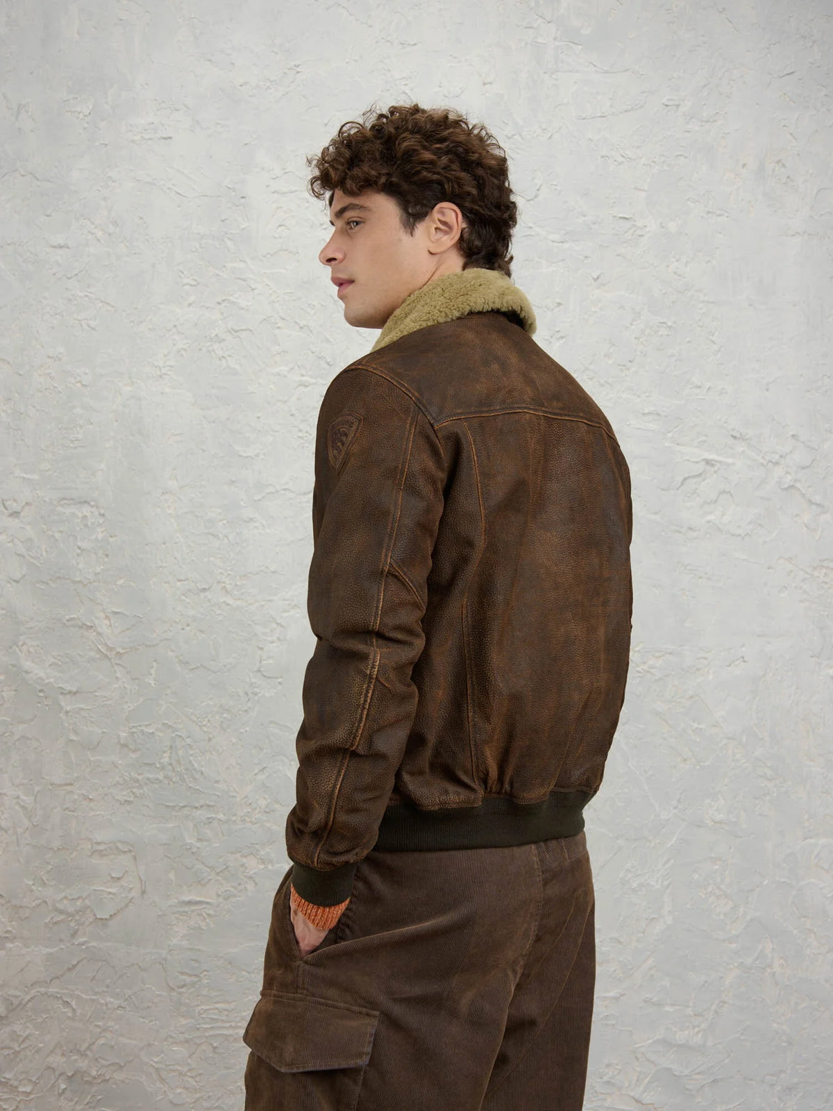 Bomber con collo in pelliccia Cheitons