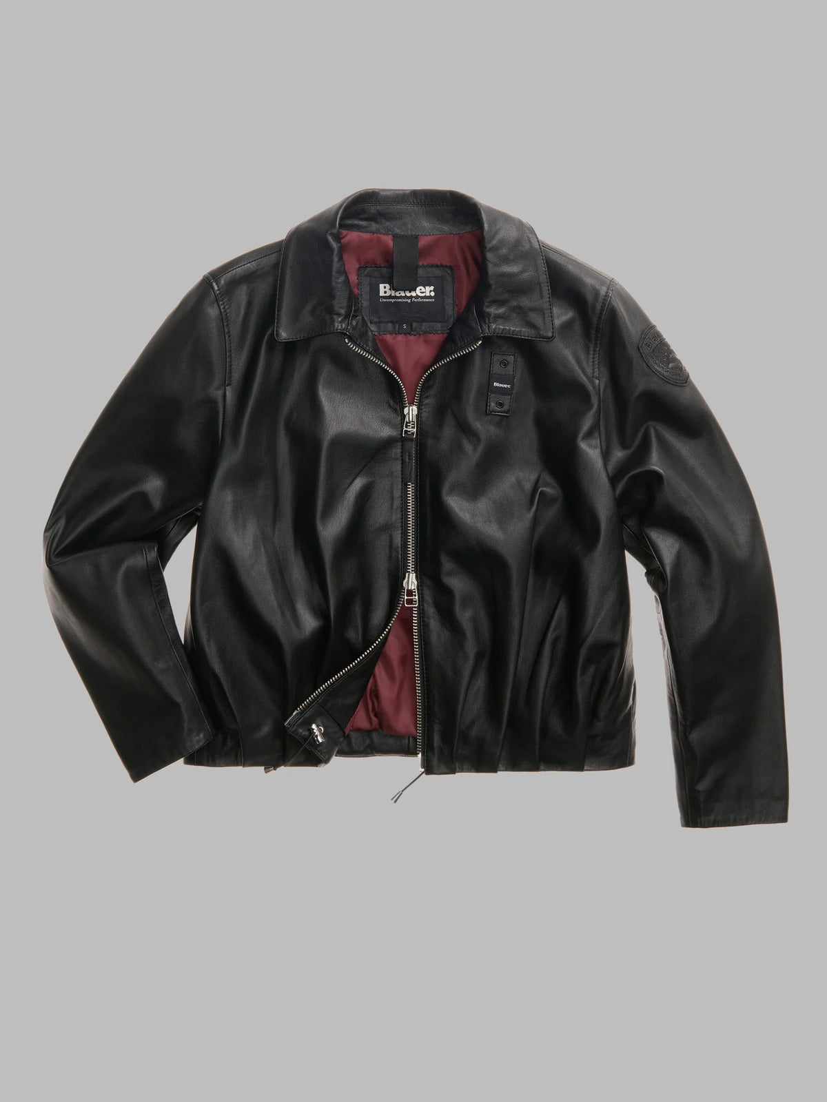 Giacca in pelle con pence Blauer