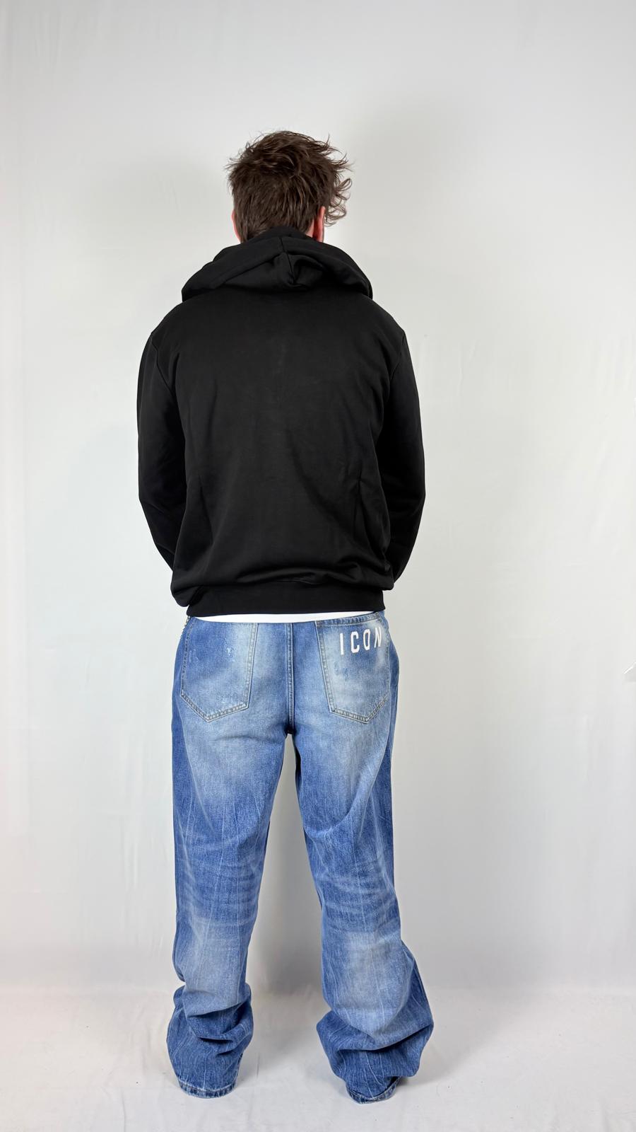 Felpa a zip con cappuccio Icon