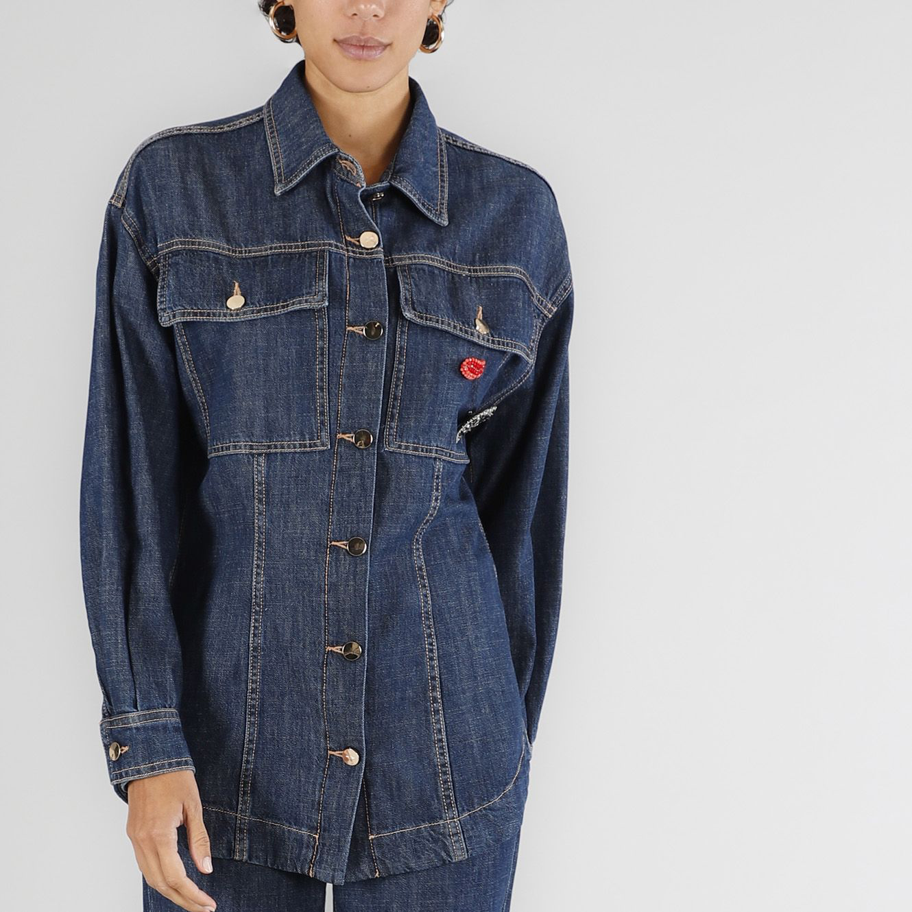 Field jacket in denim Cafè Noir