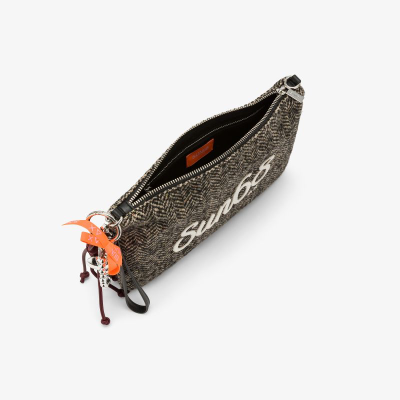 Pochette in misto lana con charms Sun68