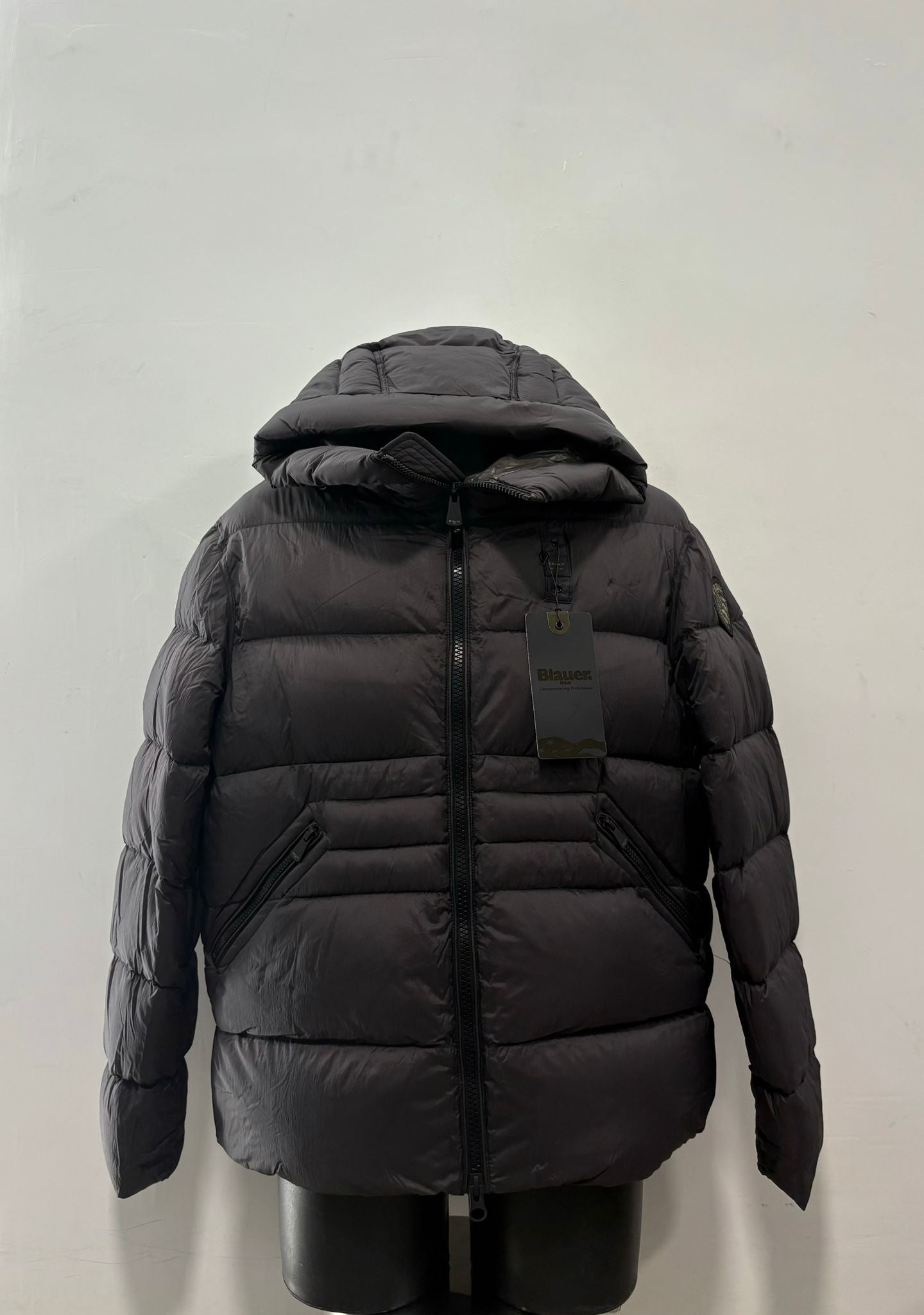 Piumino in nylon increspato Auburn Blauer