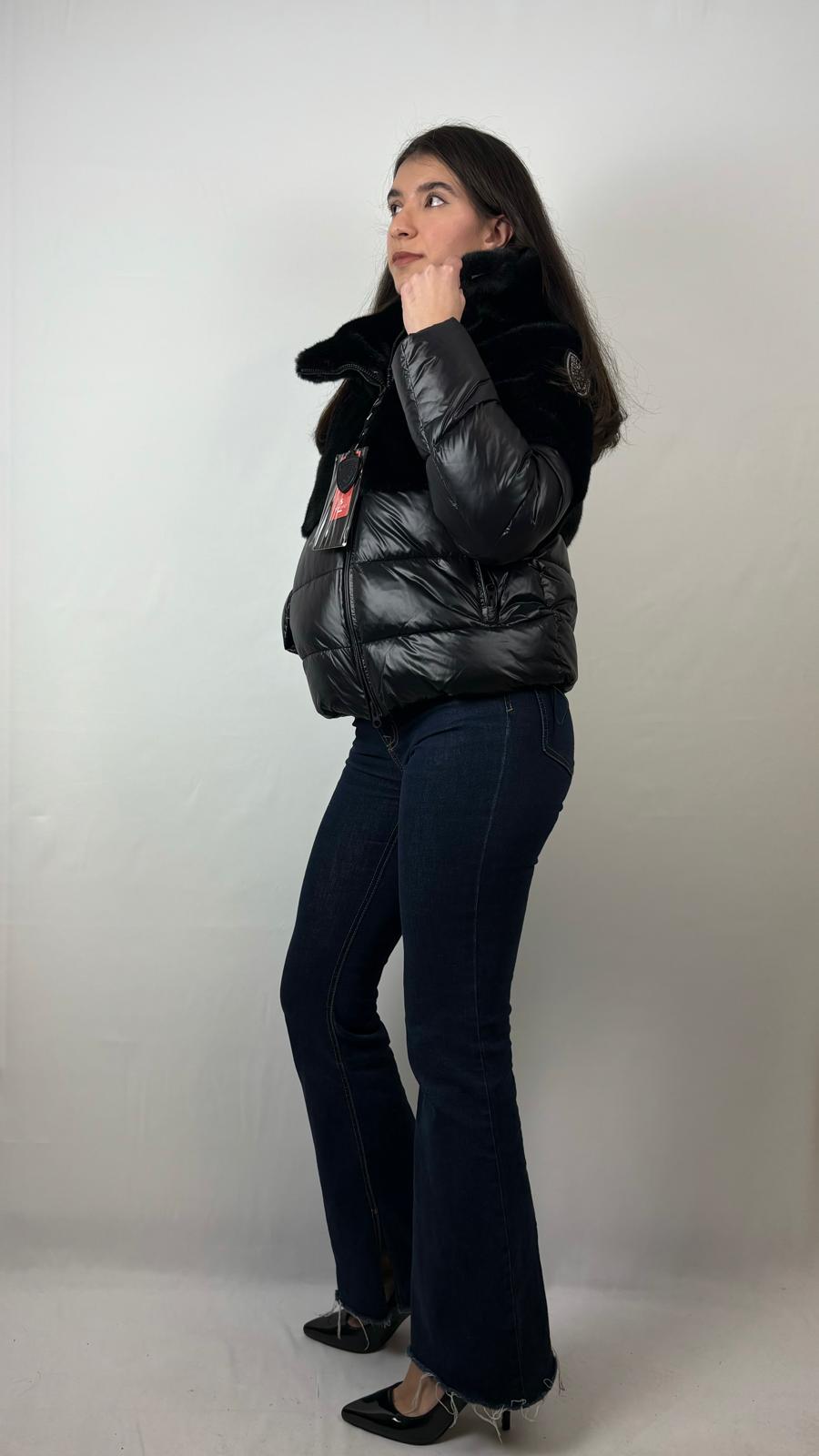 Giubbetto Nylon con pelliccia eco Fanevil