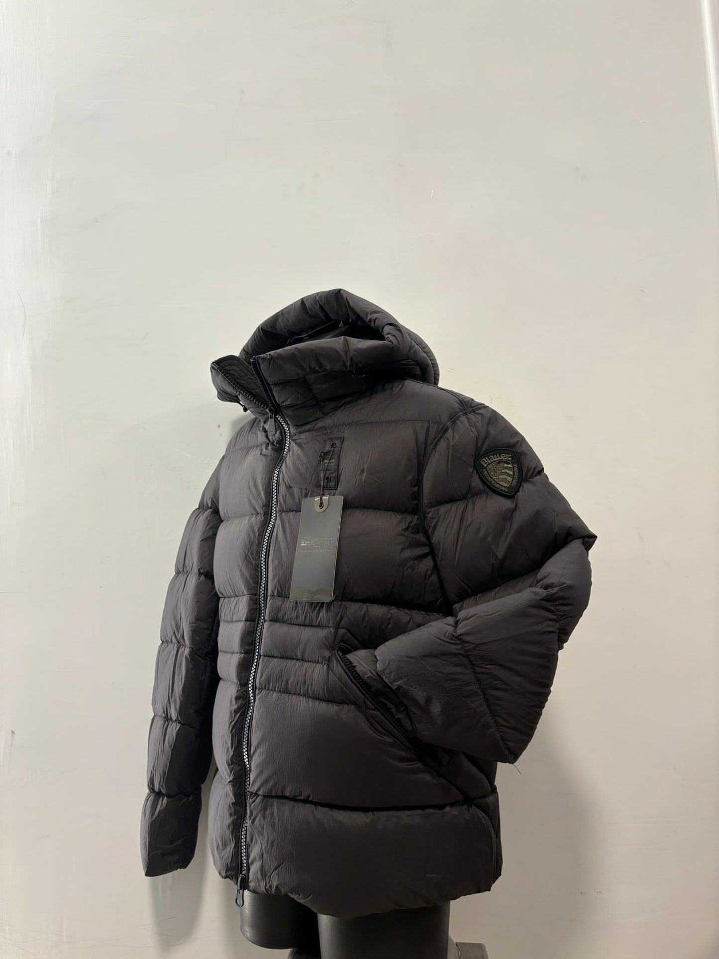 Piumino in nylon increspato Auburn Blauer