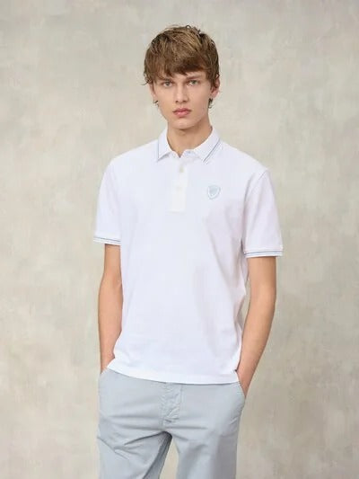 Polo doppia riga Agassiz Blauer