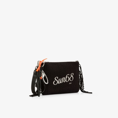 Pochette in maglia con frange Sun68