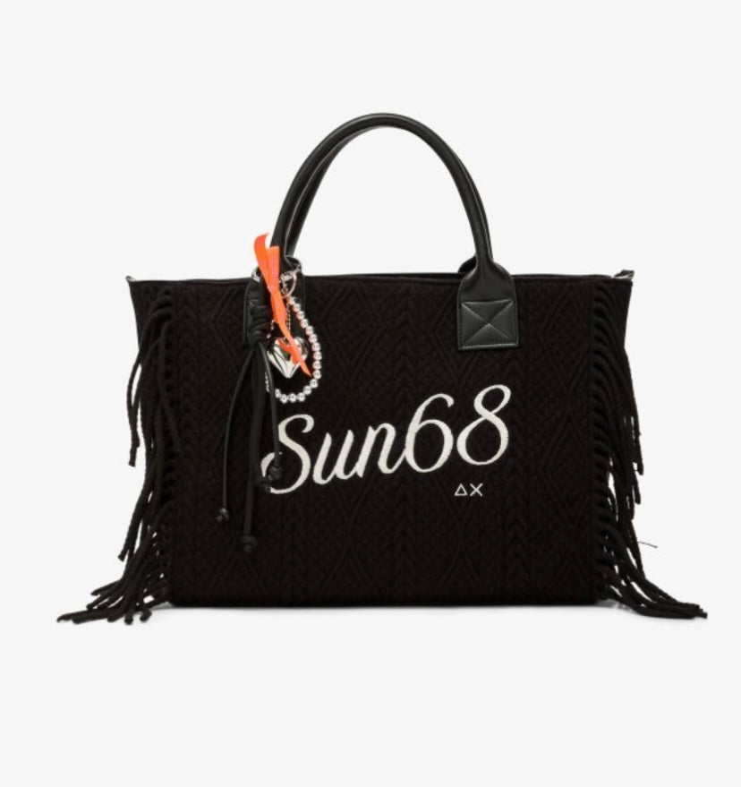 Cali bag media in maglia con frange Sun68