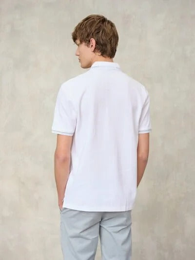 Polo doppia riga Agassiz Blauer