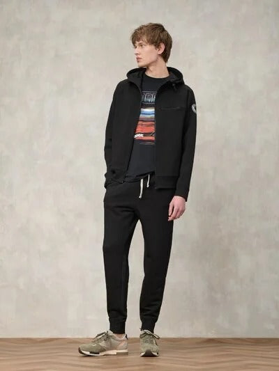 Felpa elasticizzata con cappuccio Shaw Blauer