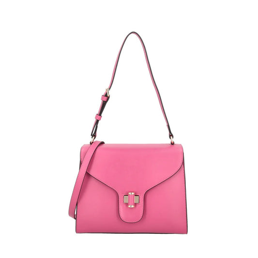 Borsa a spalla Grace in pelle con tracolla colore fucsia Tosca Blu