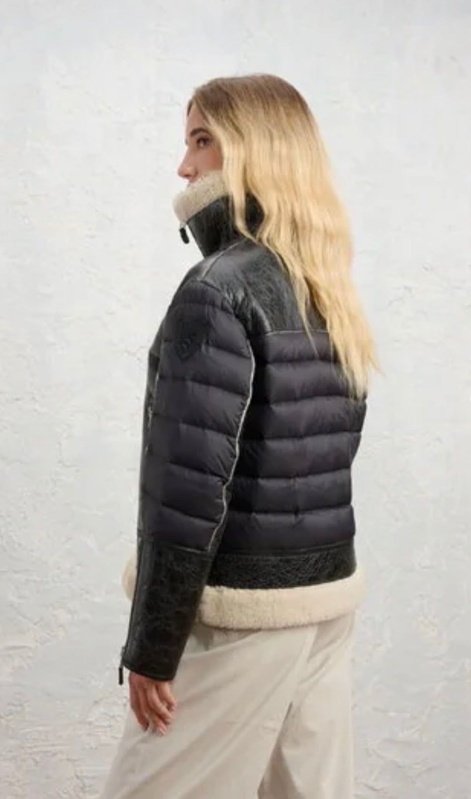 SHEEPSKIN AND QUILTED NYLON JACKET ALHAMBRA