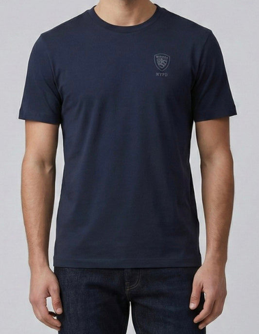 T-shirt logo in tono Eutaw Blauer