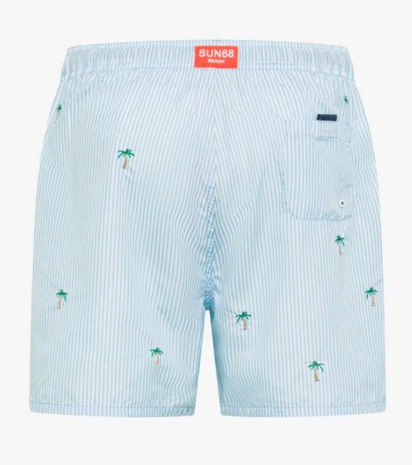 Costume a righe con ricami azzurro/bianco Sun68