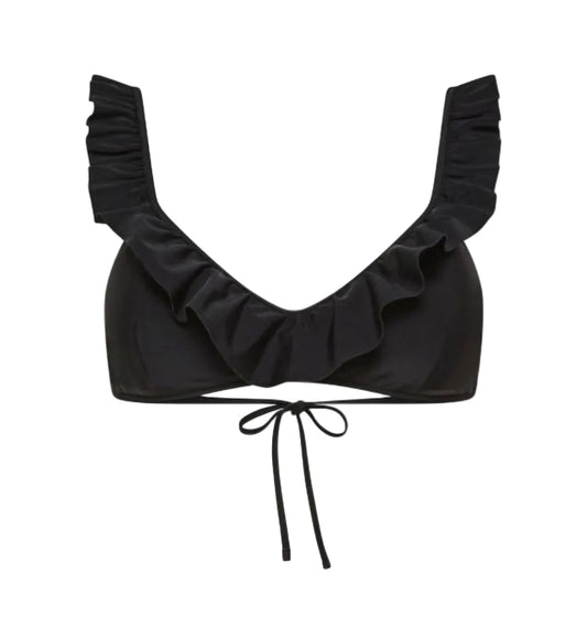 top mare con rouches nero Sun68