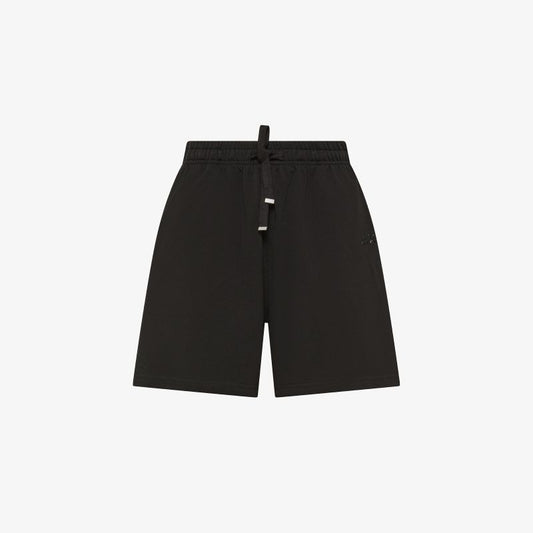Shorts in piquet di cotone nero Sun68