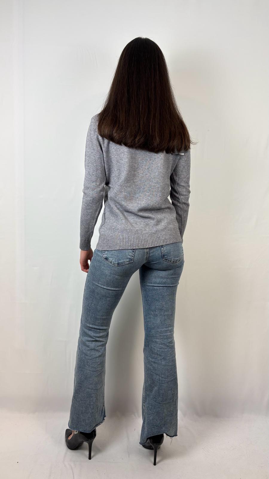 Maglia collo alto in viscosa Karma