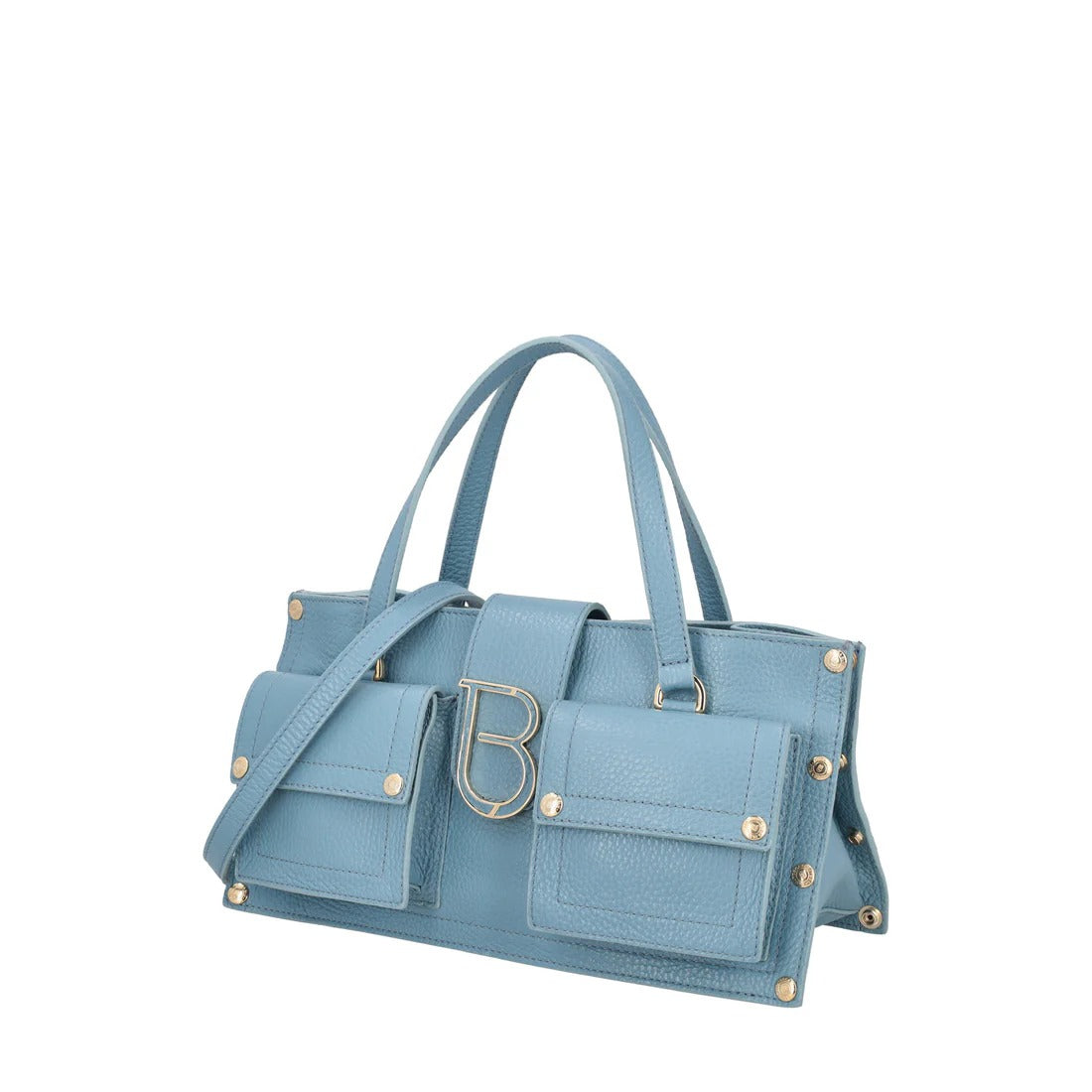 Borsa a mano Elodie con tasche colore azzurro Tosca Blu