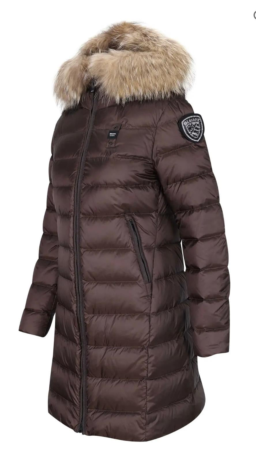 Piumino lungo con pelliccia Kristin