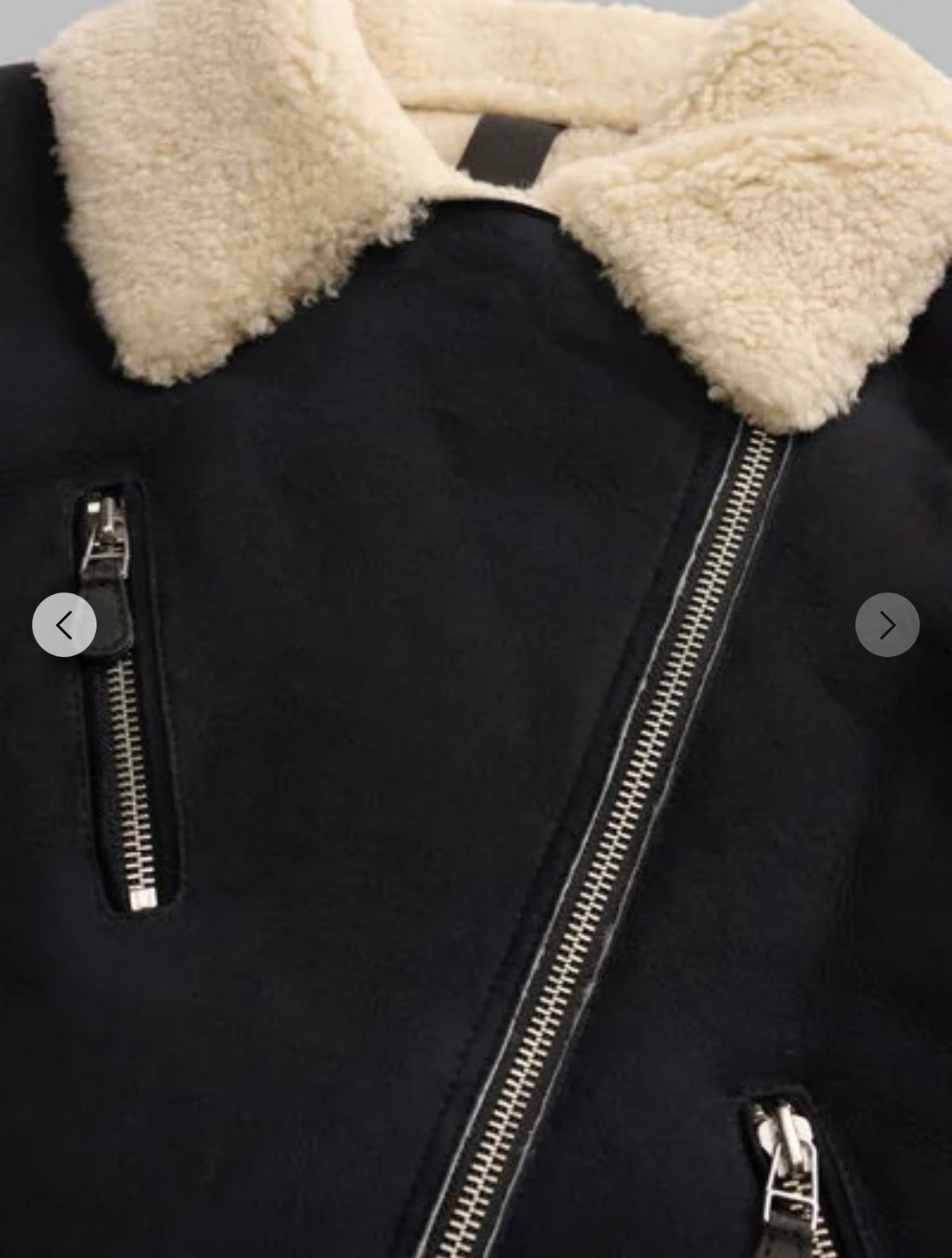 CANDOR BIKER JACKET SHEEPSKIN AND NYLON