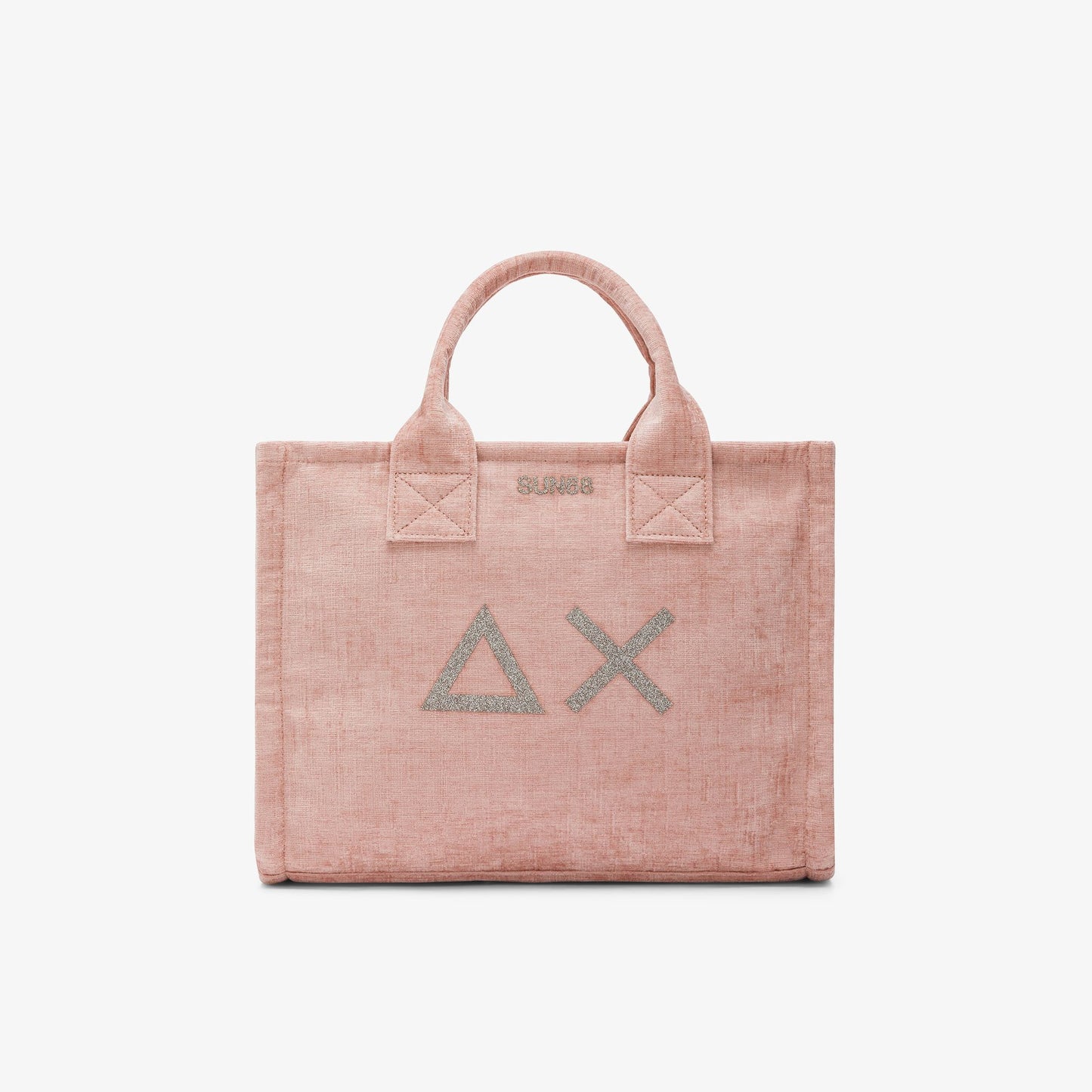 Shopping bag midi Cali in velluto rosa