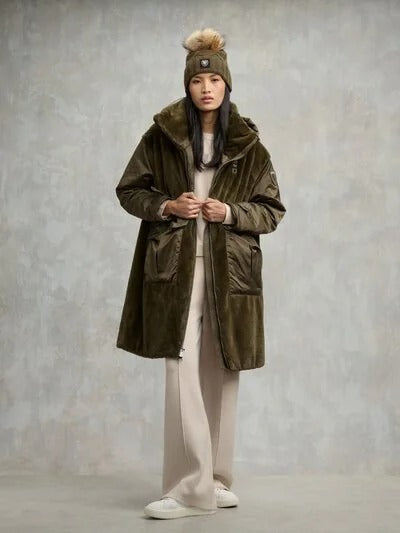 Giubbetto lungo in pelliccia eco Peaver Blauer