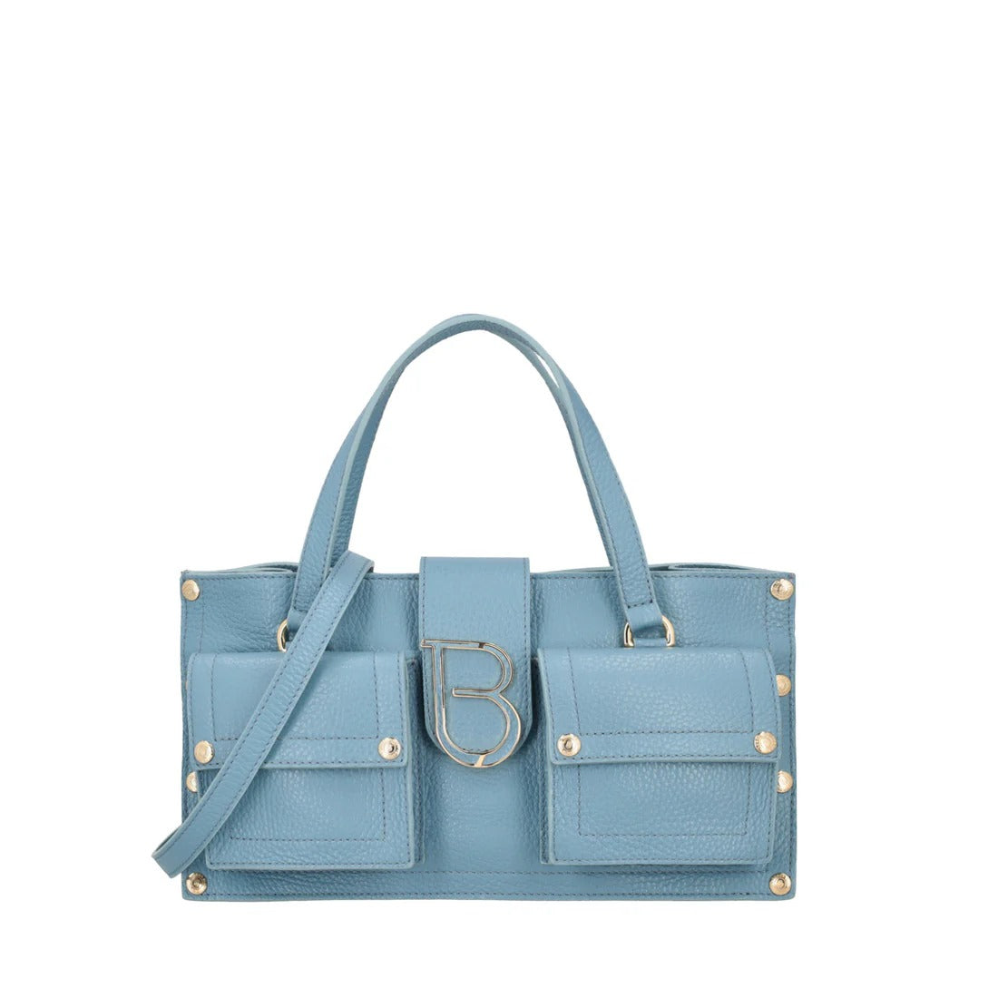 Borsa a mano Elodie con tasche colore azzurro Tosca Blu