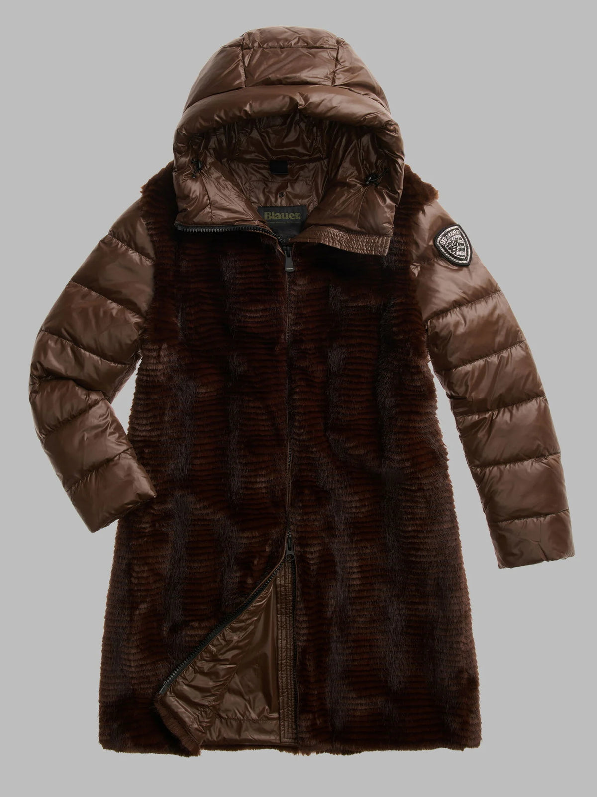 Giubbetto in nylon e pelliccia Aspen
