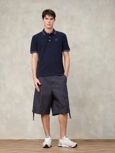 Polo doppia riga Agassiz Blauer