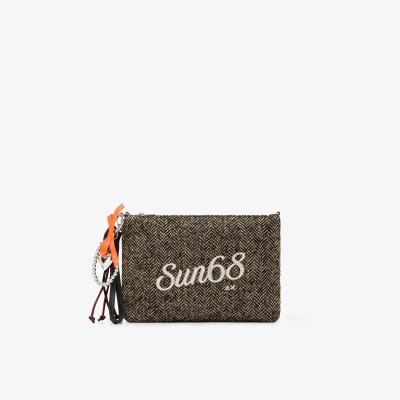 Pochette in misto lana con charms Sun68