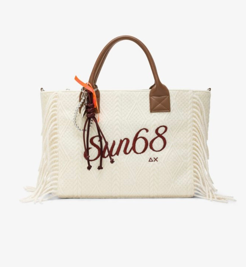Cali bag media in maglia con frange Sun68