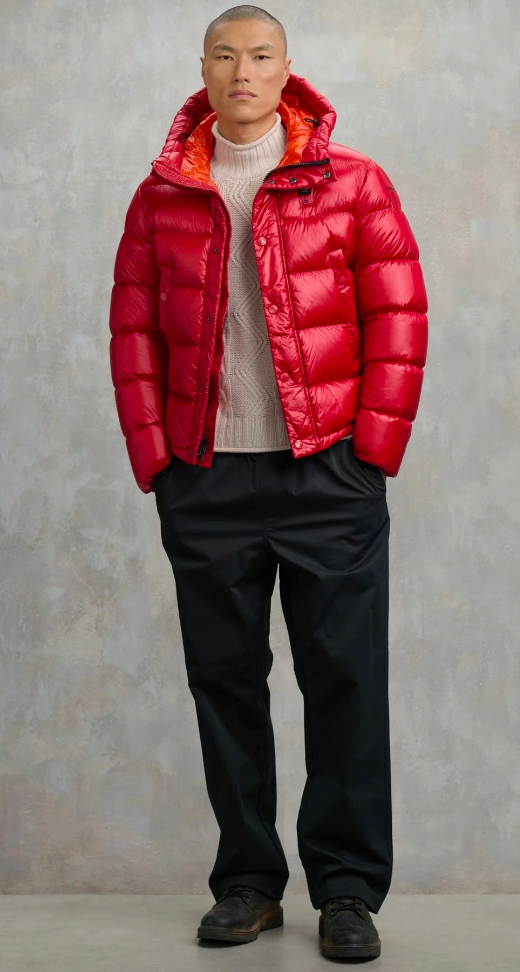 Giacca in piumino a righe Clipper