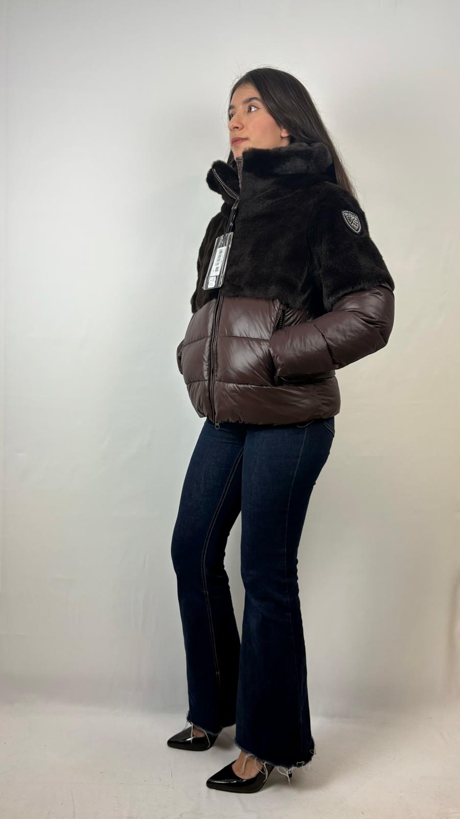 Giubbino in Misto Nylon/Pelliccia Fanevil Junior Blauer