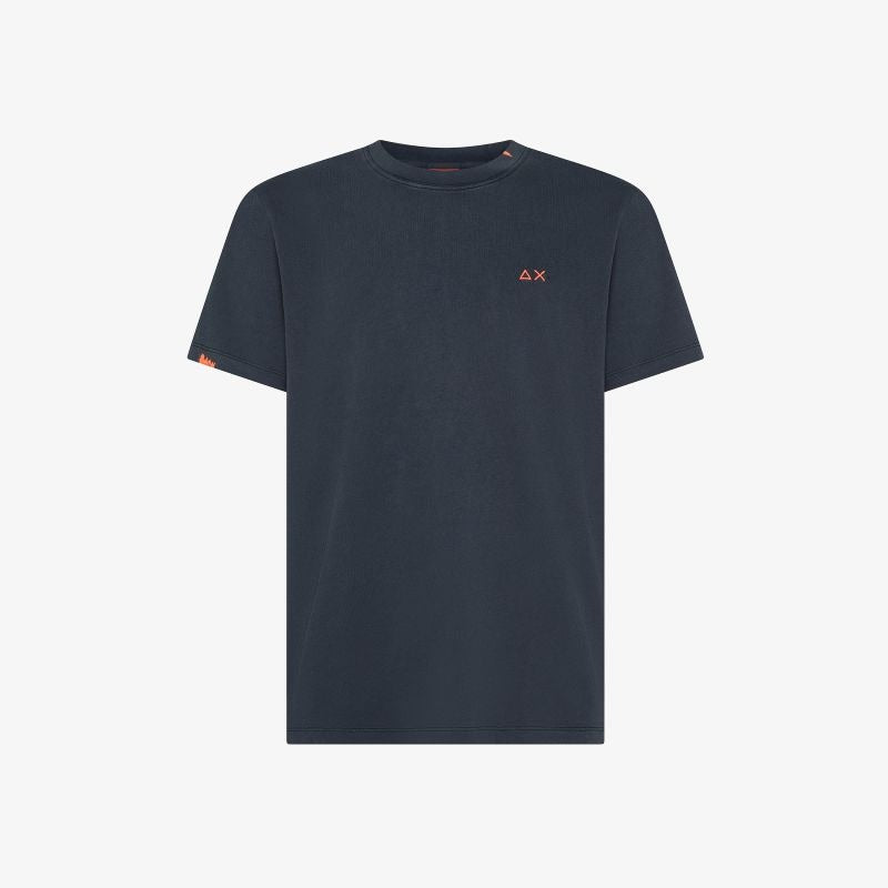 T-shirt in jersey di cotone blu navy Sun68