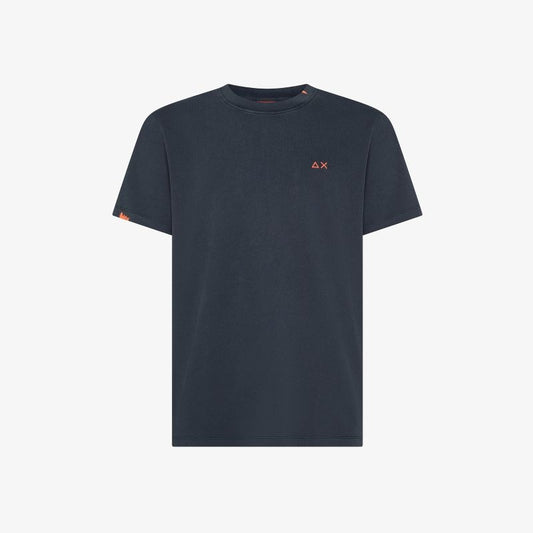 T-shirt in jersey di cotone blu navy Sun68