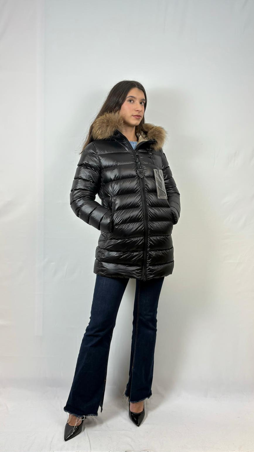 Piumino lungo con pelliccia Kristin junior