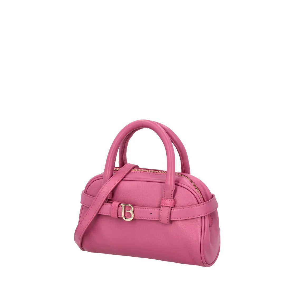 Borsa a mano mini Evelyn in pelle colore fucsia Tosca Blu